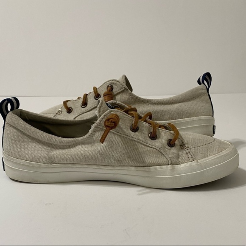 Sperry’s Slip-On Canvas Shoes with Leather Laces - Picture 2 of 11